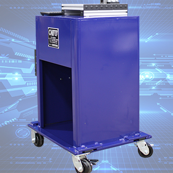 Machine base with castors
